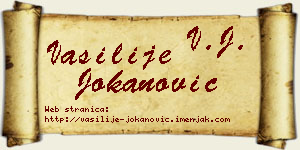 Vasilije Jokanović vizit kartica